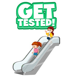 Get Tested Font In Cartoon Style With Children