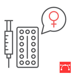 Hormone Therapy Line Icon