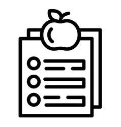 Private Lesson Paper Icon Outline