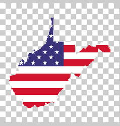 West Virginia Map Shape United States Of America