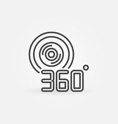 360 Degree Video Camera Outline Icon