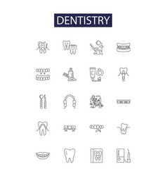 Dentistry Line Icons And Signs Tooth