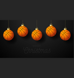 Merry Christmas Basketball Greeting Card Hang