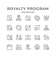 Set Line Icons Royalty Program