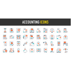 Set Of Icon Related To Accounting Income Salary