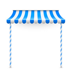 Blue Shop Sunshade With Stand Holders Realistic