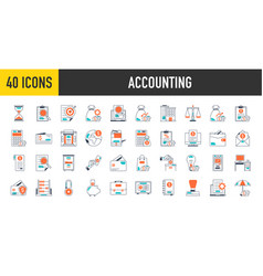 Set Of Icon Related To Accounting Income Salary