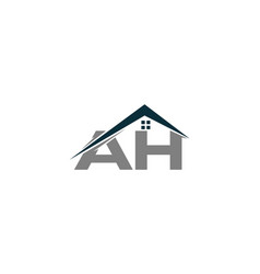 Abstract Ah Letter Creative Home Shape Logo