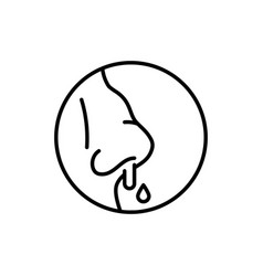 Broken Nose Color Line Icon Pictogram For Web