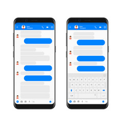 Mobile Modern Ui Kit Messenger On The Smartphone