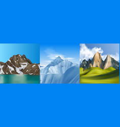 Realistic Mountains Design Concept