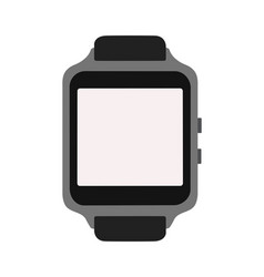 Smart Watch With Blank Screen On White Background