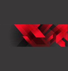 Abstract Red And Black Banner Background Design