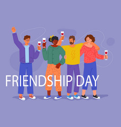 Hand Drawn Friendship Day People Cheering