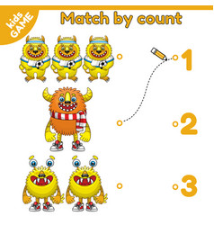 Match By Count Cartoon Monsters-4