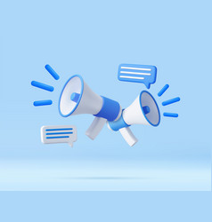 3d Megaphone With Messages Icon