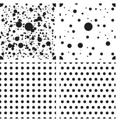 Black seamless polka dots pattern Royalty Free Vector Image