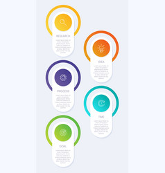 Vertical Infographic Design With Icons And 5