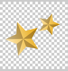 Gold Star Icon On Transparent Background