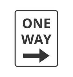 Monochromatic One Way To Right Sign