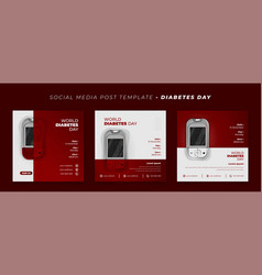 Social Media Post Template In Red White With