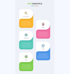 Vertical Infographic Design With Icons And 5