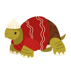 Christmas Turtle With Sweater And Scarf Animal