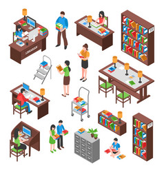 Library Isometric Set