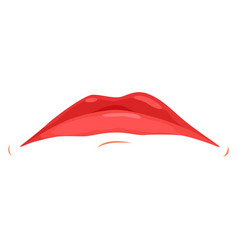 Red Lip Female Woman Expressed Emotion Beauty