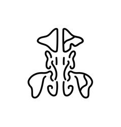 Sinusitis In The Sinus Color Line Icon Pictogram