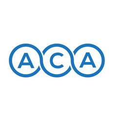 Aca Letter Logo Design On White Background