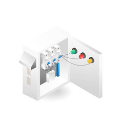 Isometric Flat 3d Of Office Electrical Panel