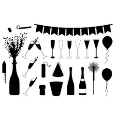 Set Of Different New Year S Eve Objects