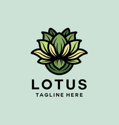 Hand Drawn Lotus Beauty Flower Logo Design Emblem