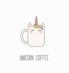 Kawaii Unicorn Cup Coffee