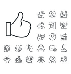 Like Line Icon Thumbs Up Sign Specialist Doctor