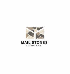 Mail Stone Logo Icon Symbol