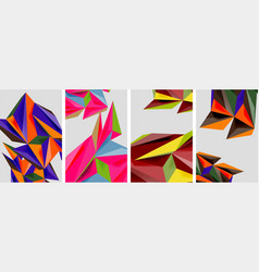 Triangle Low Poly Mosaic Posters