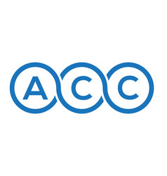 Acc Letter Logo Design On White Background