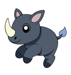 Black Rhinocero Design Animal