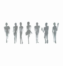 Blurred Silhouettes Of People Group