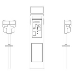 Contour Of The Parking Meter For Cars From