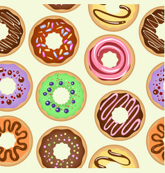Sweet donuts seamless pattern Royalty Free Vector Image