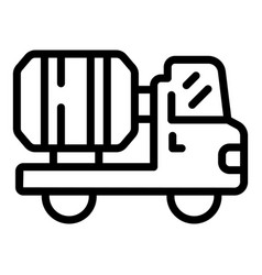 Lorry Industrial Metal Icon Outline