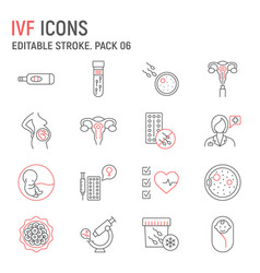 Ivf Line Icon Set