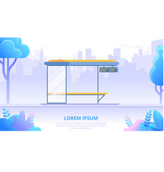 Bus Stop Flat Banner Template