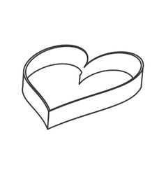 Empty Heart Shaped Box Icon