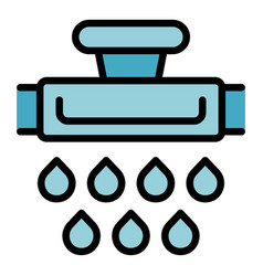 Water Drip Pipe Icon Flat