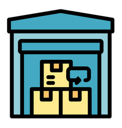 Refund Warehouse Icon Flat