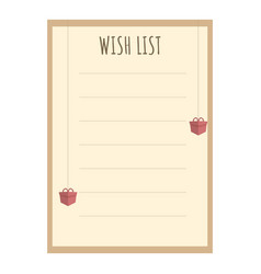 Wish List Carton Icon Cartoon Card